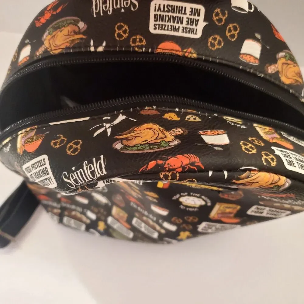 Funko Seinfeld Faux Vegan Leather Small Backpack, Jerry Seinfeld, Sitcom, Comedy